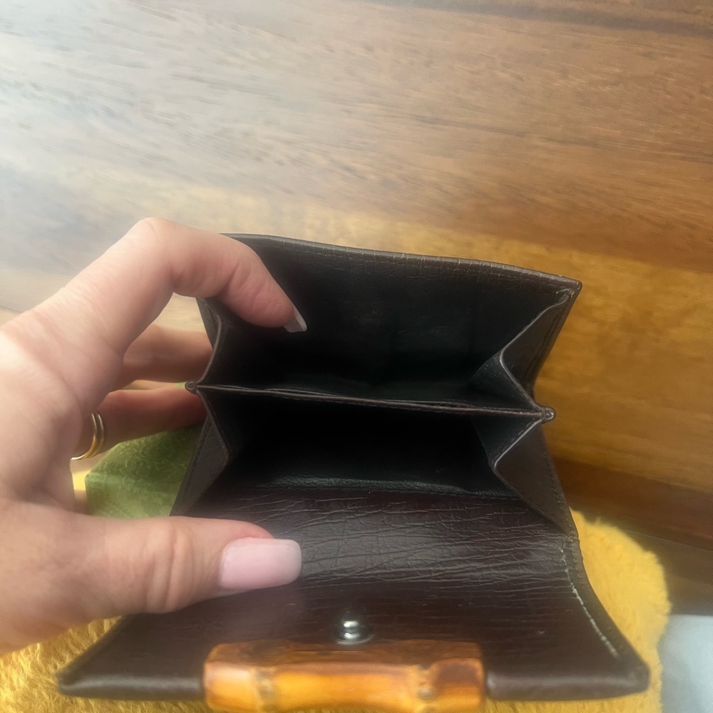 Gucci Bamboo GG BROWN Small wallet - Full inclusion - Picture 7 of 11